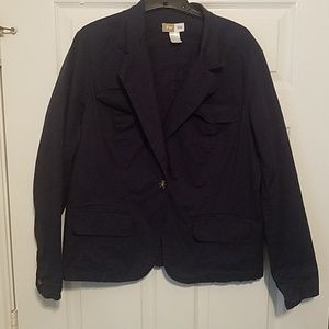 #0022 PER SE DARK NAVY BLAZER 2X